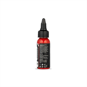 Dynamic Color Co pure red bottle in studio setting illustrating ready-to-use professional ink