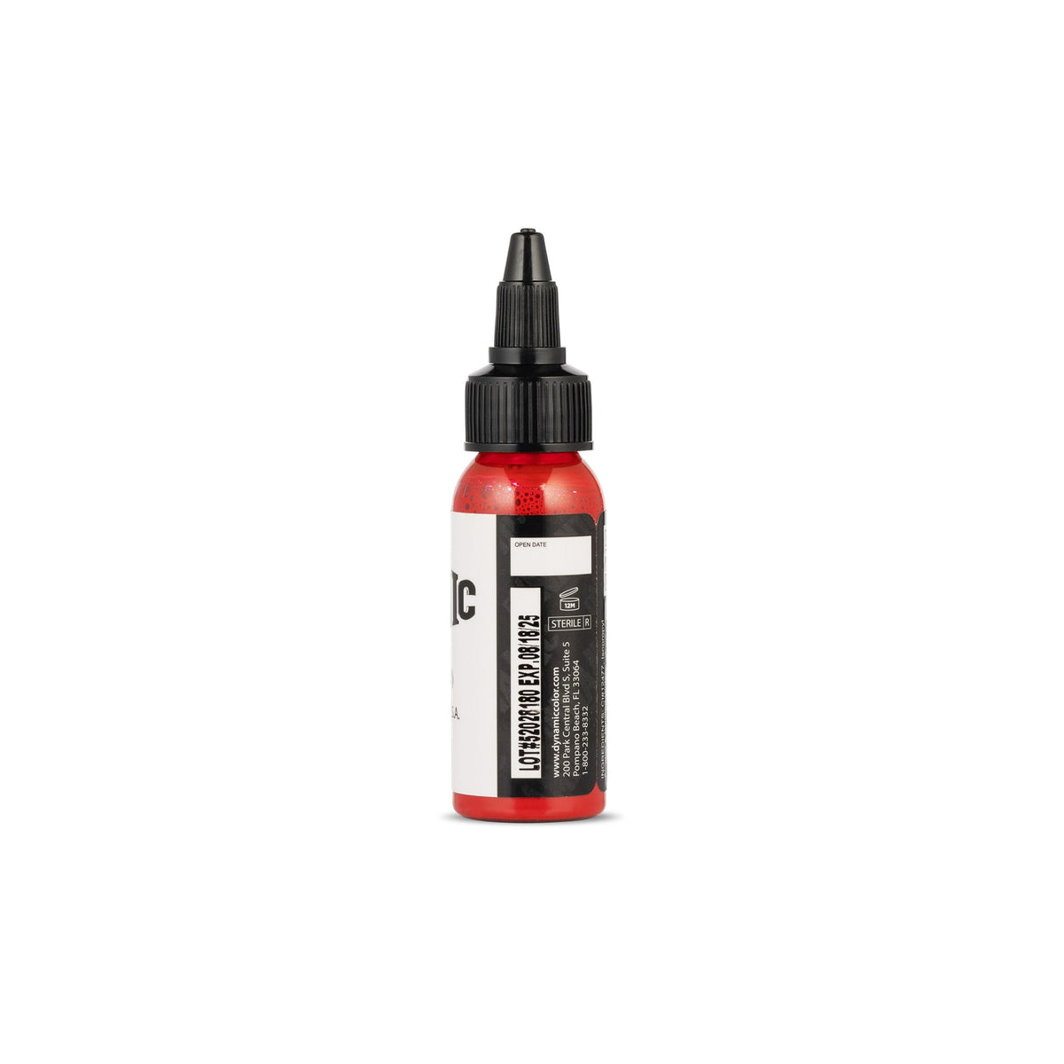 Dynamic Color Fire Red in-use on stencil demonstrating fast packing and saturation