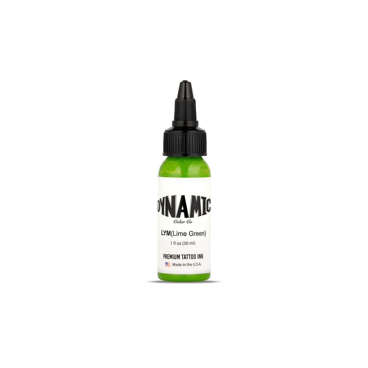 Dynamic Color Lime Green front label showing brand and color for easy identification