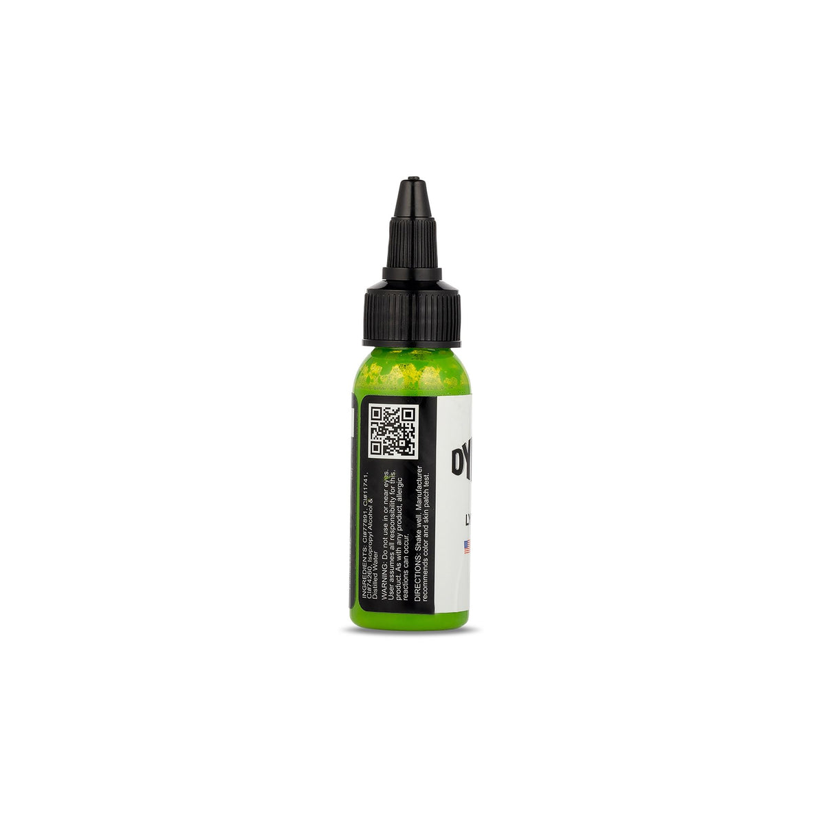 Dynamic Color Lime Green being loaded into a tattoo needle for controlled application