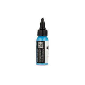 Dynamic Color Sky Blue in use with needle demonstrating predictable application