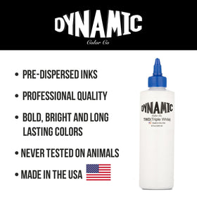 Dynamic Color bottle next to ruler for scale, illustrating the 8 oz professional supply benefit