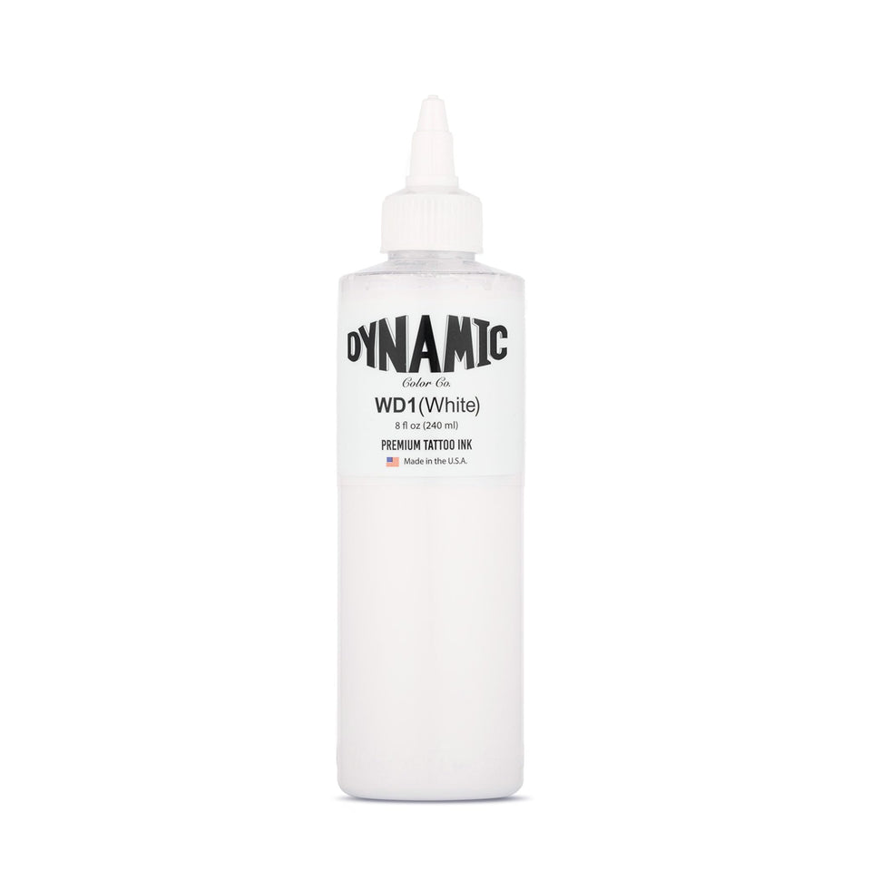 Dynamic Color white bottle front view showing label and 8 oz capacity benefit