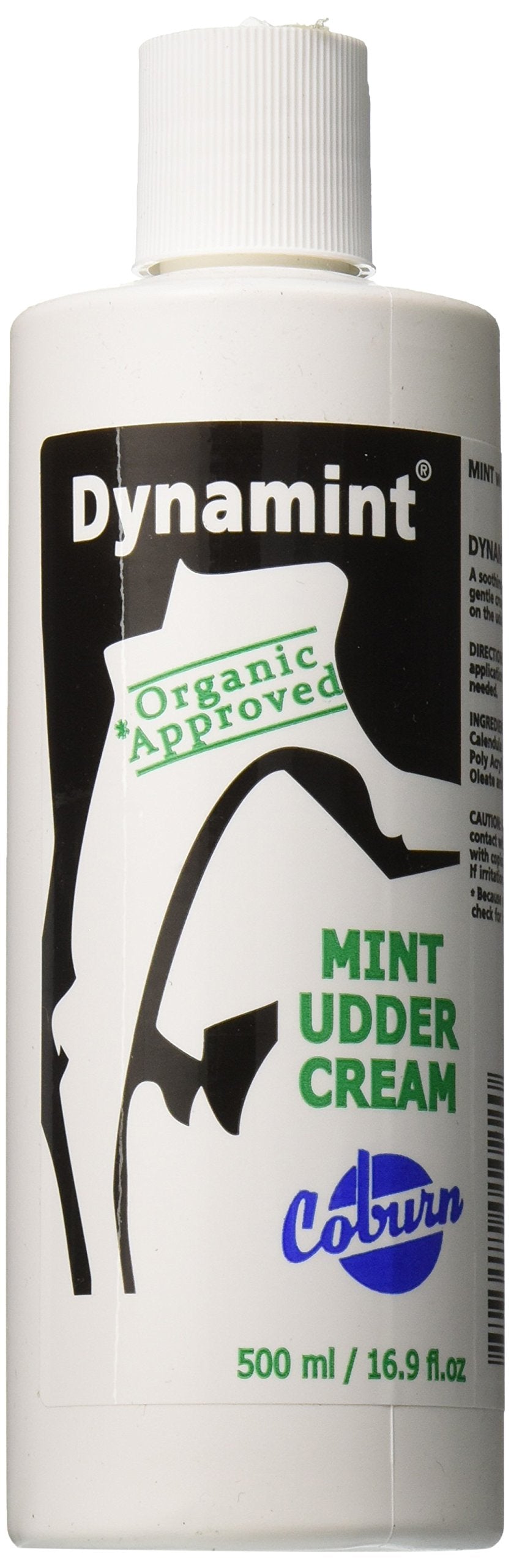 Dynamint bottle front view showing label and 500ml capacity, clear storage benefit
