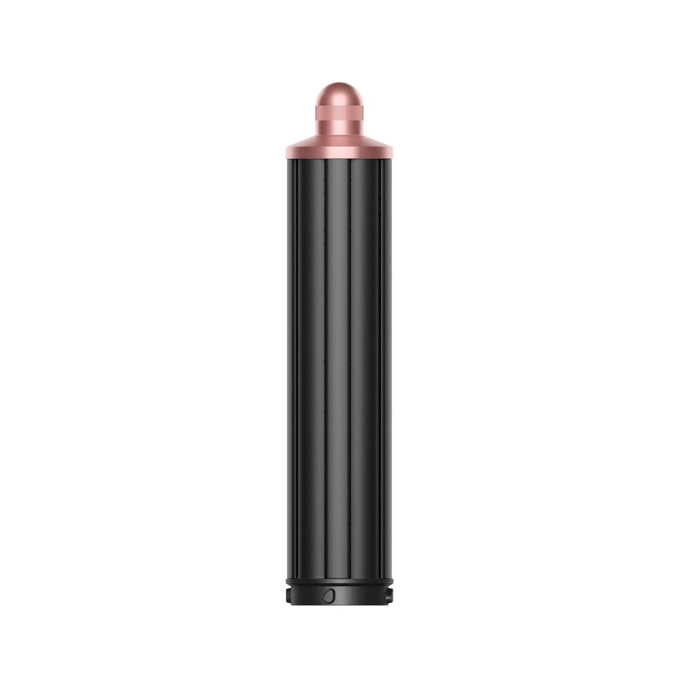 Dyson Airwrap long barrel front view showing sleek black rosé finish and easy attachment