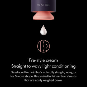 Dyson cream to serum texture close-up demonstrating lightweight spreadability benefit
