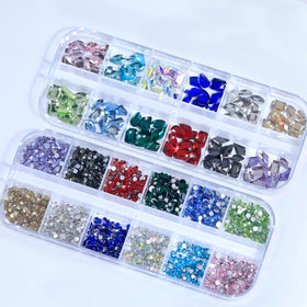 DZHILHMX close-up of glass facets highlighting bright reflective sparkle