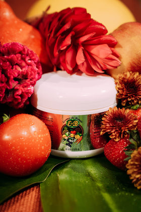 E de B cream texture close-up showing smooth consistency for deep hydration and refined skin feel