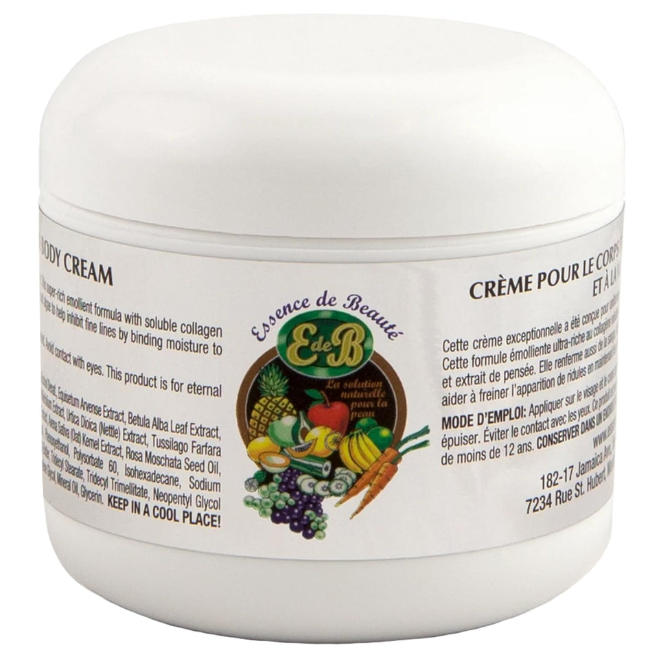 E de B front jar showing product labeling and travel-ready 4 oz size