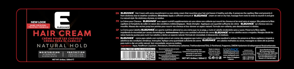 E Elegance cream texture close-up highlighting smooth spreadable moisture