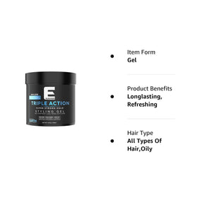 E Elegance open jar top view showing smooth, flake-free gel