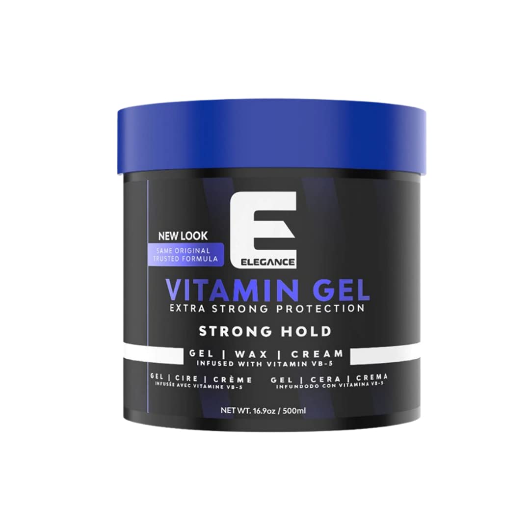 E Elegance front packaging showing product benefits and vitamin label