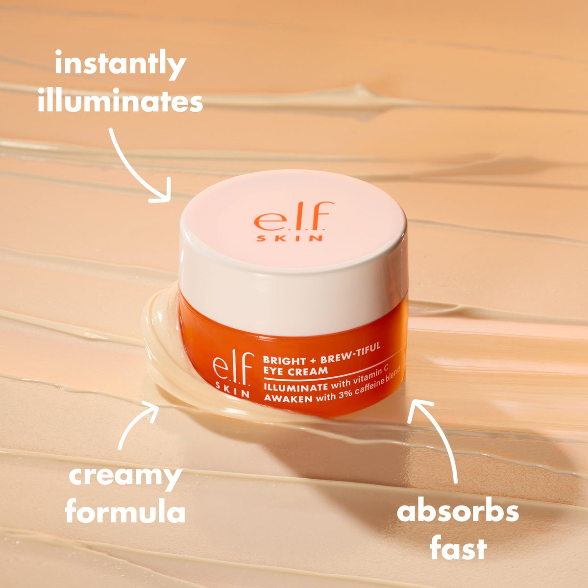 e.l.f. banana-tinted sample swatch demonstrating instant color correction