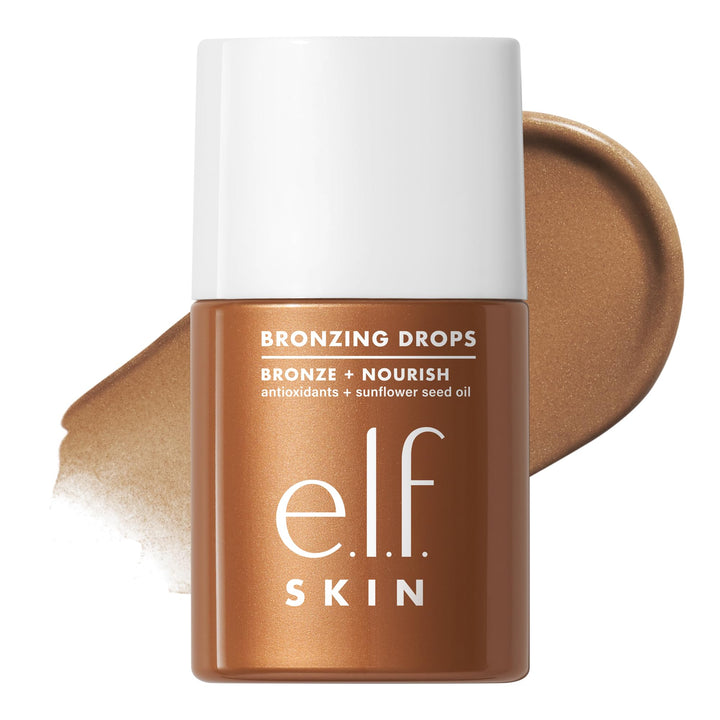 e.l.f. bottle front packaging showing product and shade, highlights convenience
