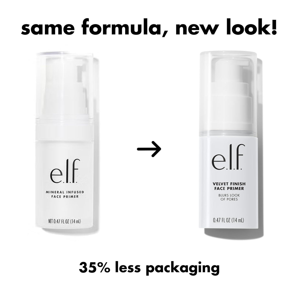 e.l.f. mineral primer pore-refine comparison, visibly softens pores and fine lines