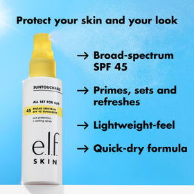 e.l.f. clear mist texture on skin showing quick-dry, weightless feel