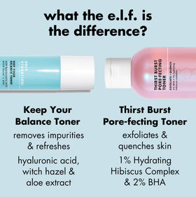 e.l.f. bottle styled on vanity illustrating daily routine benefit and aesthetic