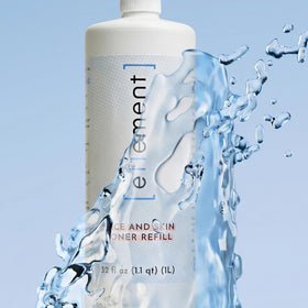 e11ement texture droplet on skin showing fast-drying non-sticky formula