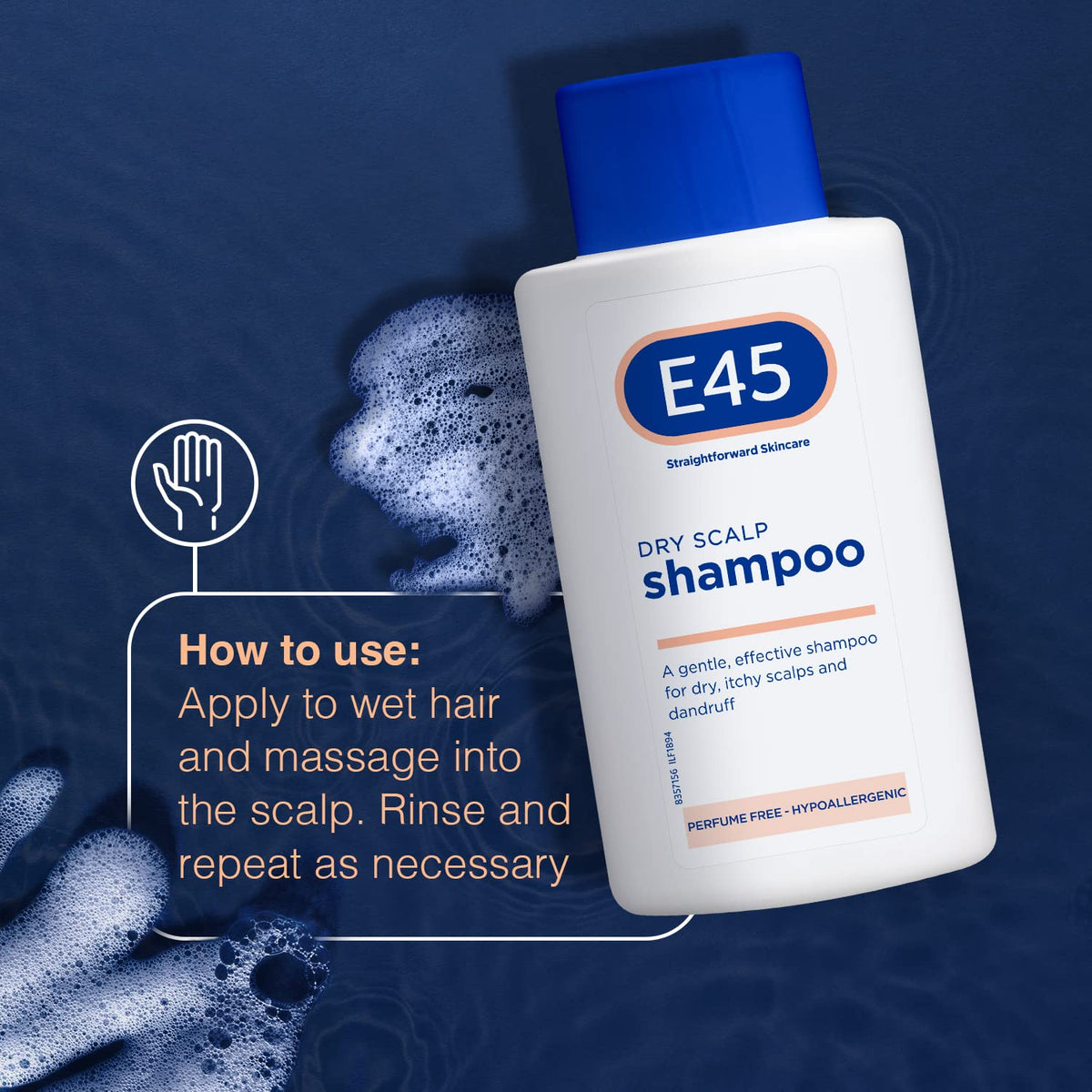 E45 200ml bottle in hand showing compact travel-friendly size