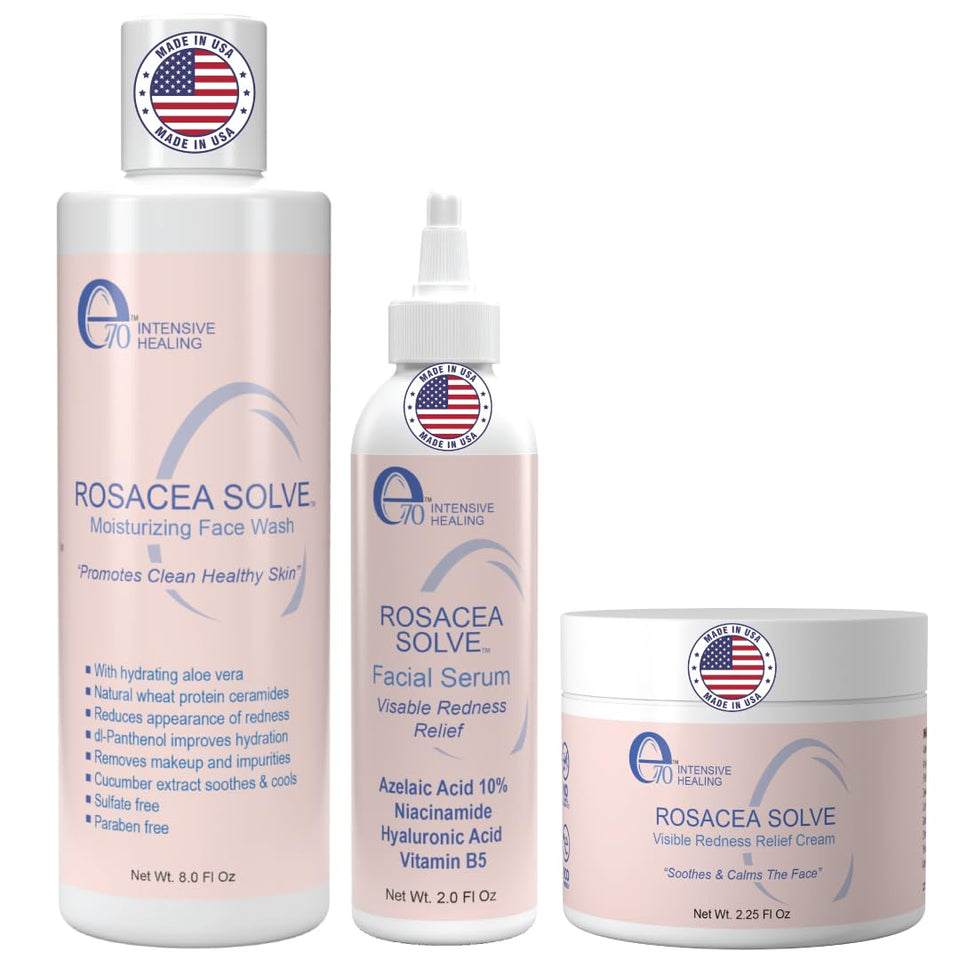 e70 front packaging set showing complete three-step routine and convenience
