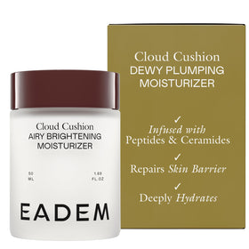 EADEM Cloud Cushion front jar showing compact design and easy dispensing benefit