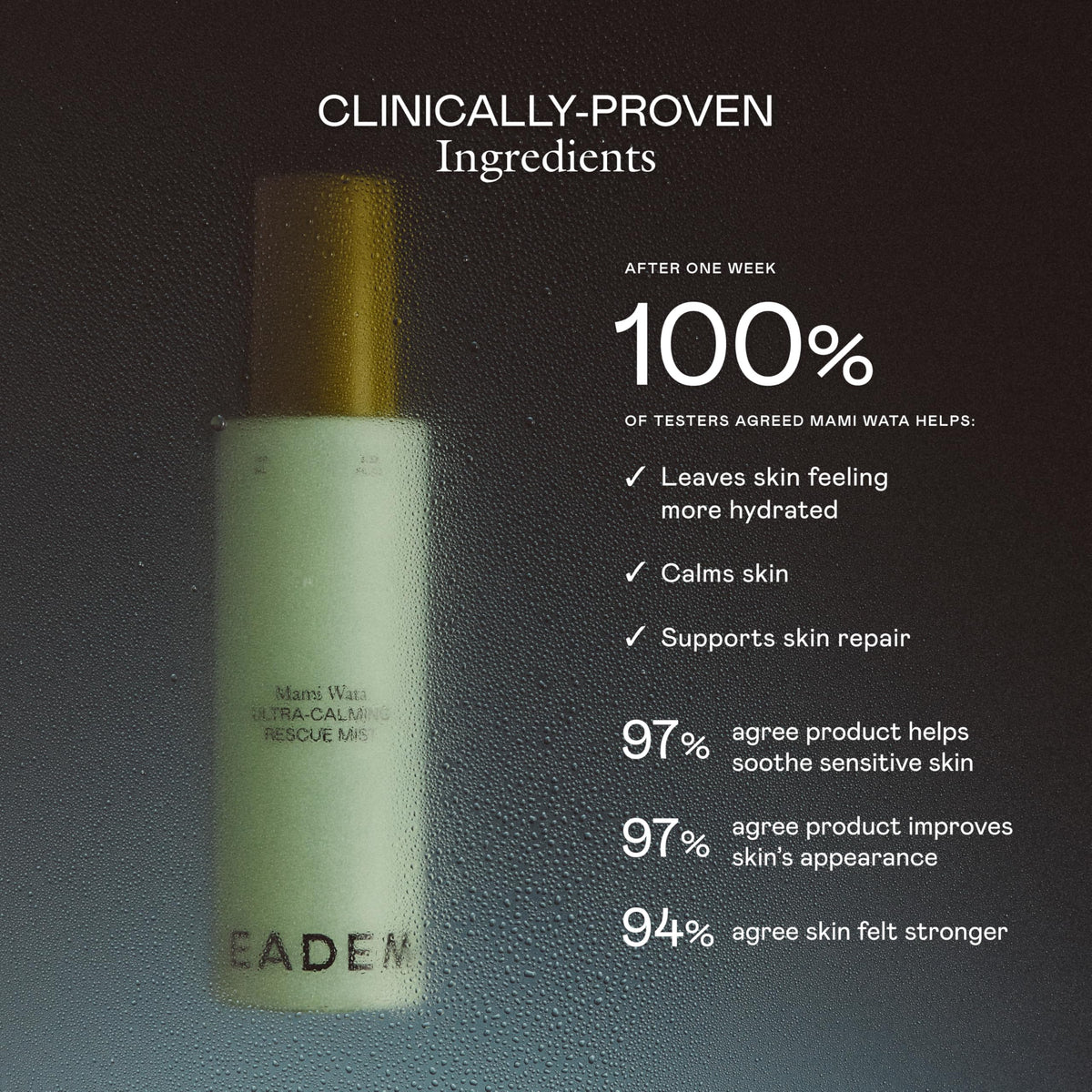 EADEM close-up droplet texture highlighting lightweight absorbency