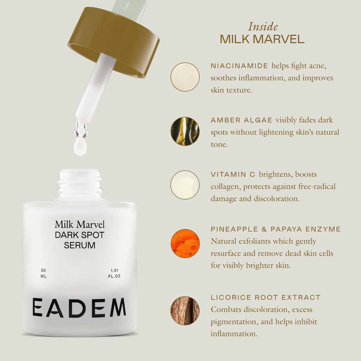 EADEM applying serum to cheek, demonstrates controlled spot-targeting