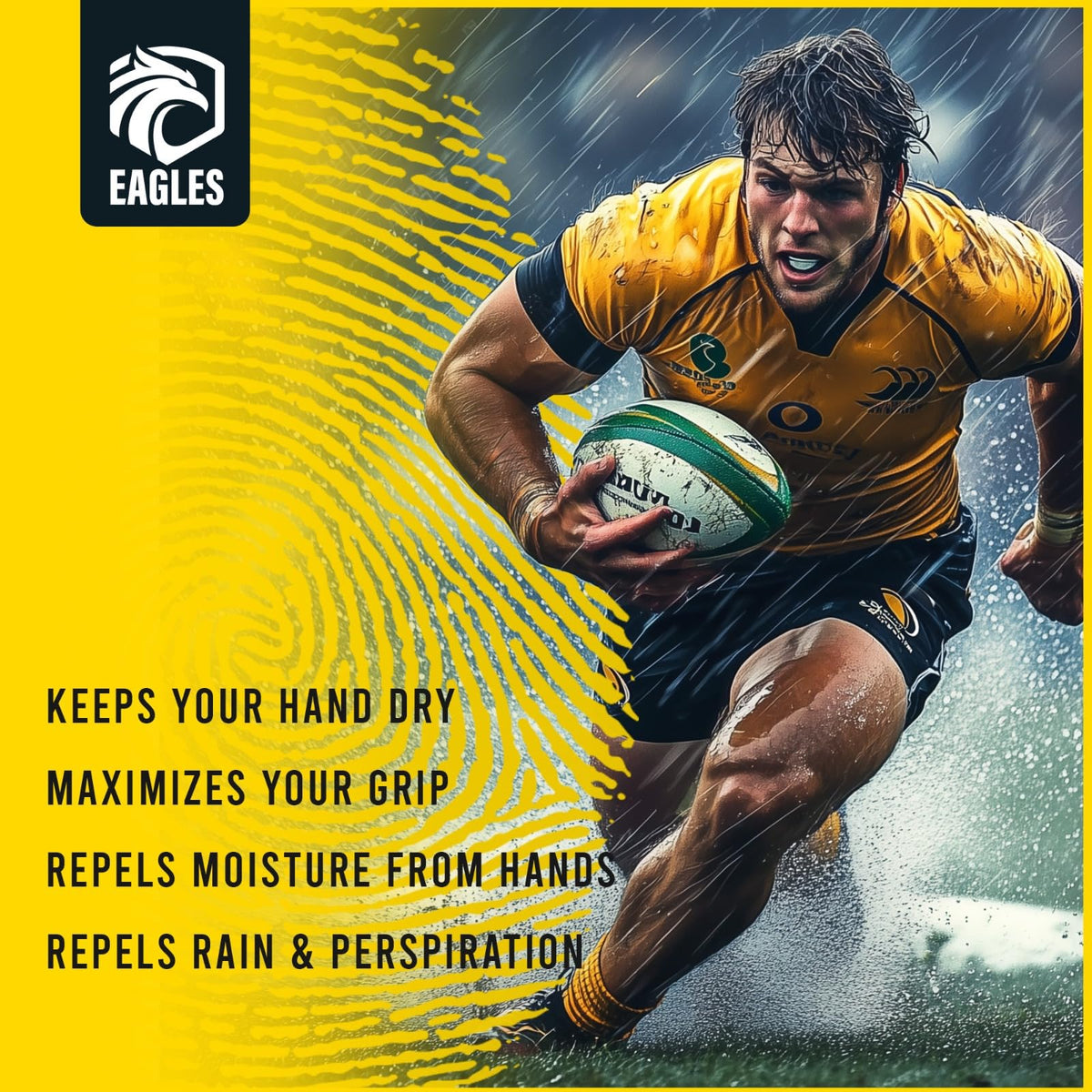 EAGLES on weightlifting bar hands showing stable grip during heavy lifts