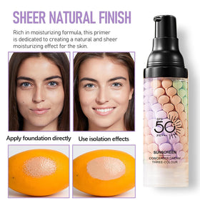 Eakroo fingertip blending primer on face for even, natural finish