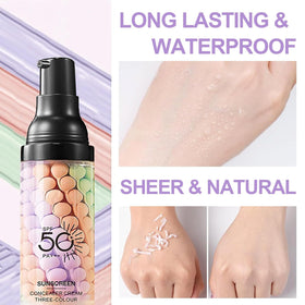 Eakroo label close-up highlighting SPF 50 and ingredient callouts