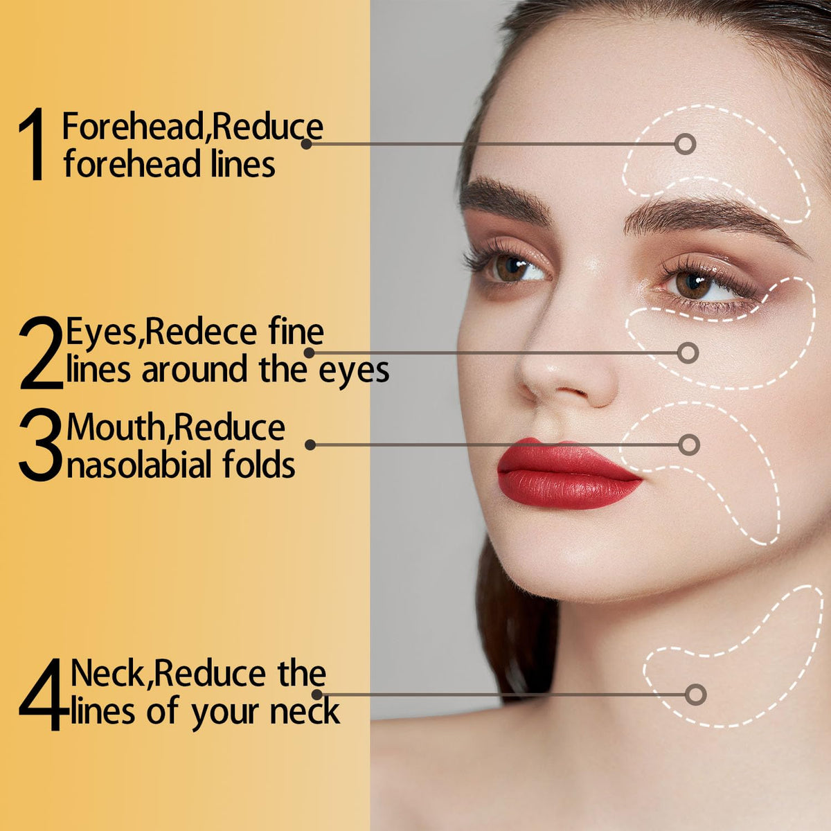 Eakroo closeup of 24k gold eye patch highlighting brightening benefit