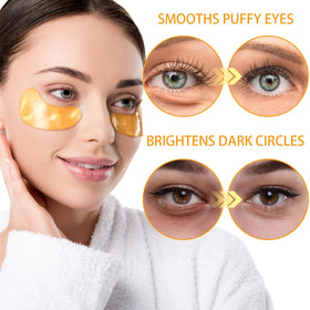 Eakroo 24K gold eye patch detail highlighting brightening effect