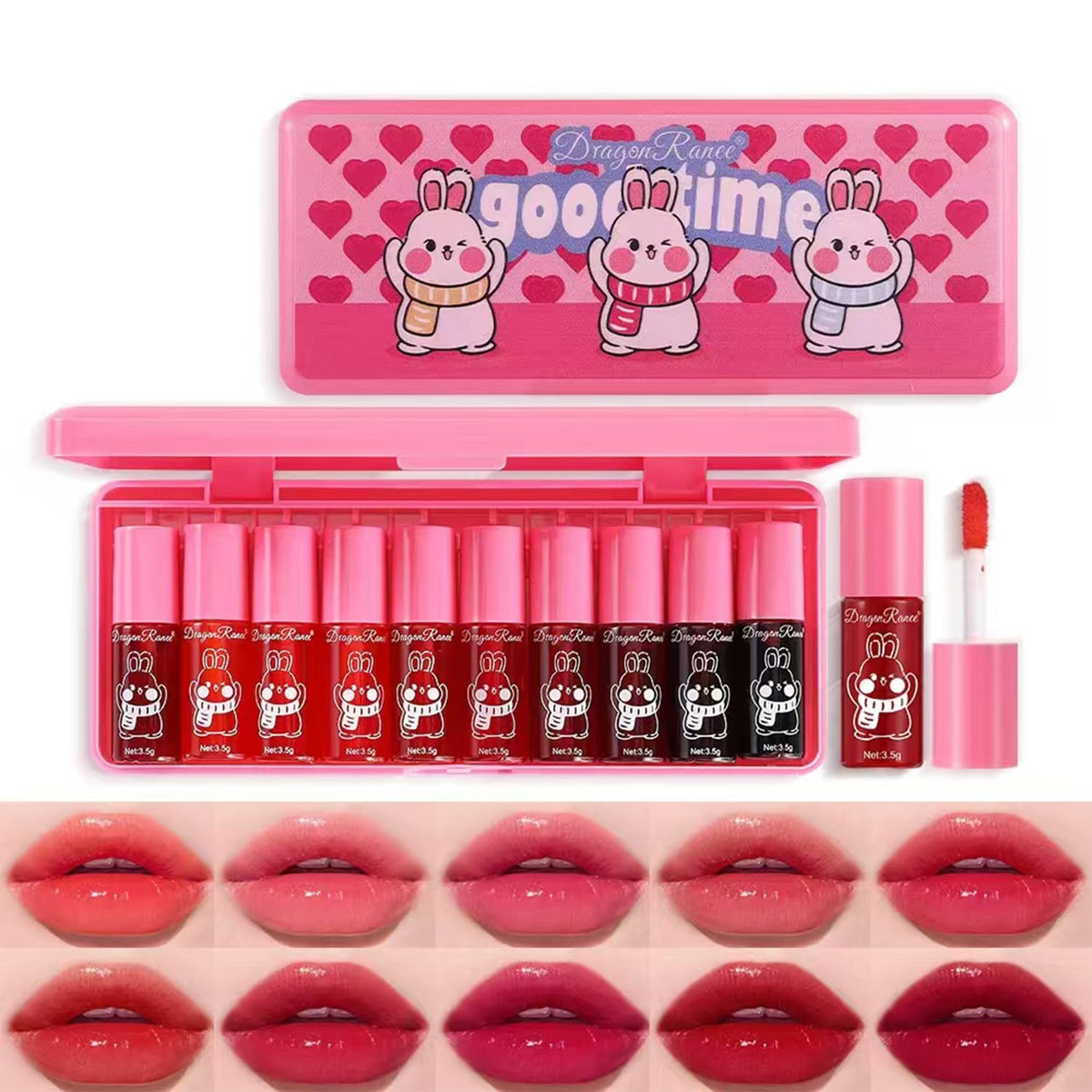Eakroo front packaging showing ten mini tint tubes and colorful set