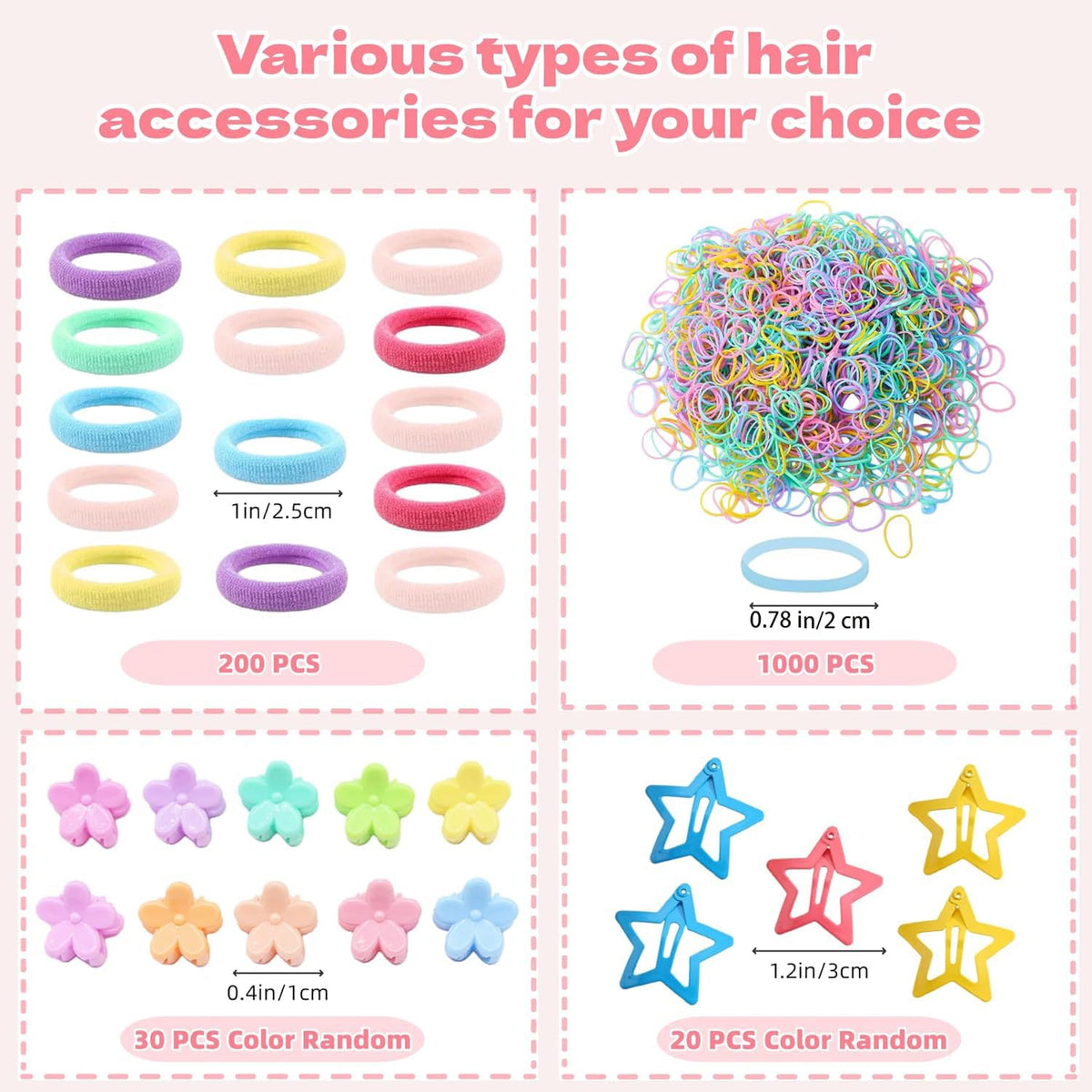 EAQIOIL colorful elastic bands close-up showing durable texture and variety