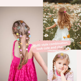 EAQIOIL mini flower clips arranged to show colors and secure spring action