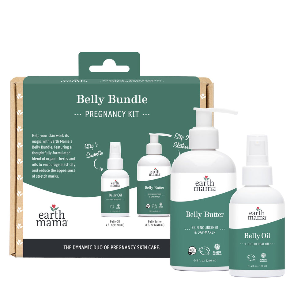 Earth Mama front packaging showing both products and gift box, promotes thoughtful gifting