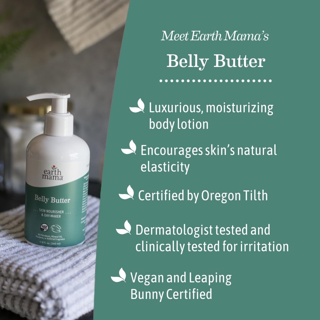 Hand holding Earth Mama 8 fl oz jar showing actual size and travel-friendly scale