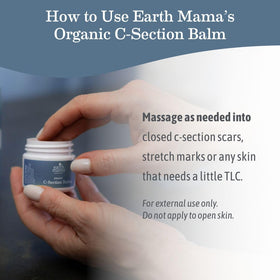 Earth Mama balm on a nursery dresser suggesting postpartum routine comfort