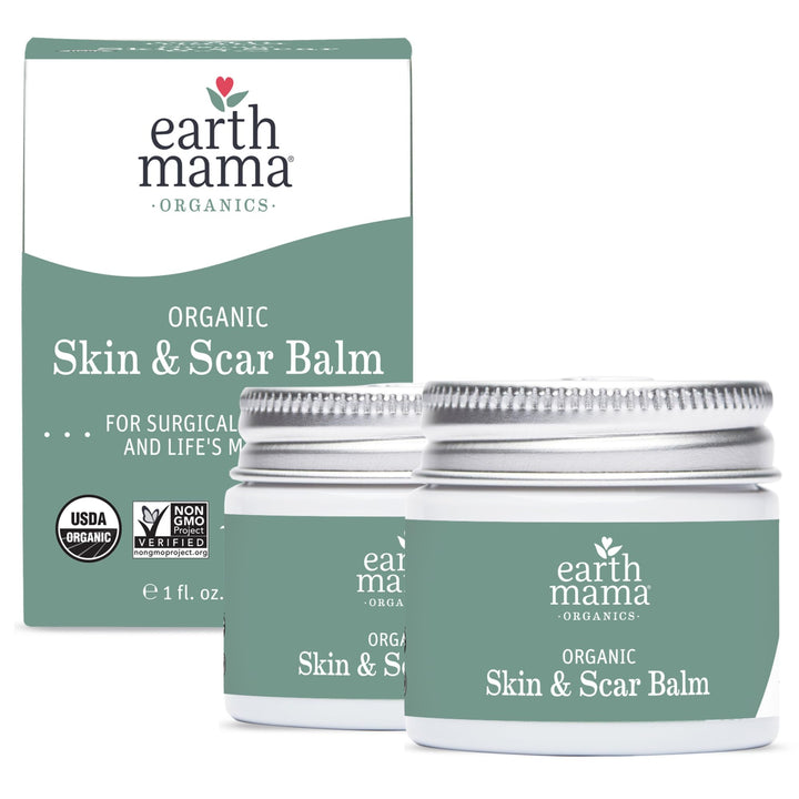 Earth Mama front tin showing brand and clean organic packaging for easy recognition