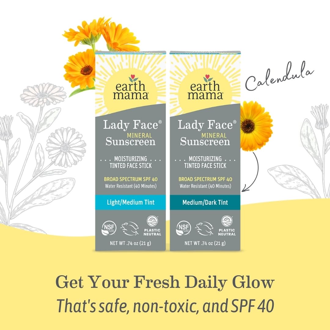 Earth Mama stick with box flatlay showing brand packaging and travel-friendly format