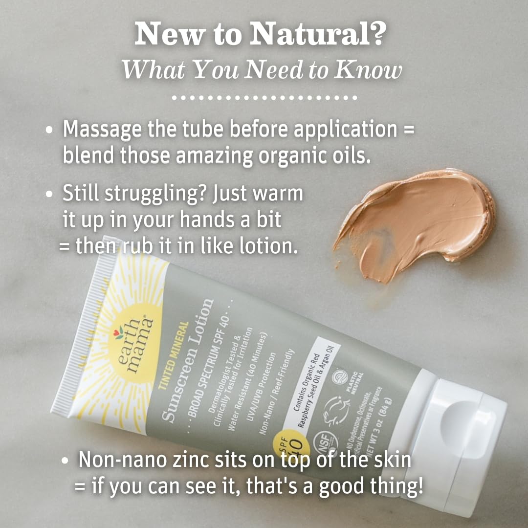 Earth Mama tube dispensing lotion to show ease of use and spreadability benefit