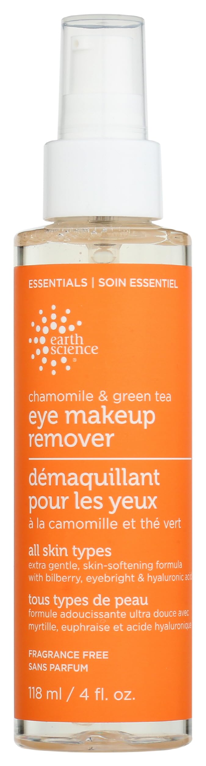 Earth Science front label showing product name and calming botanicals for gentle cleansing