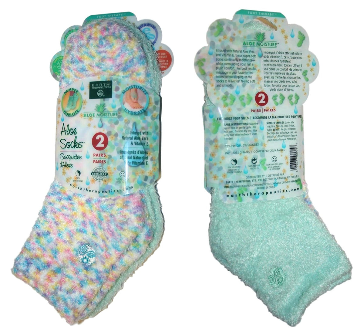 Earth Therapeutics close-up of aloe-infused fabric highlighting soft texture