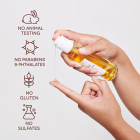 Earth To Skin cleanser staged on bathroom counter promoting daily routine