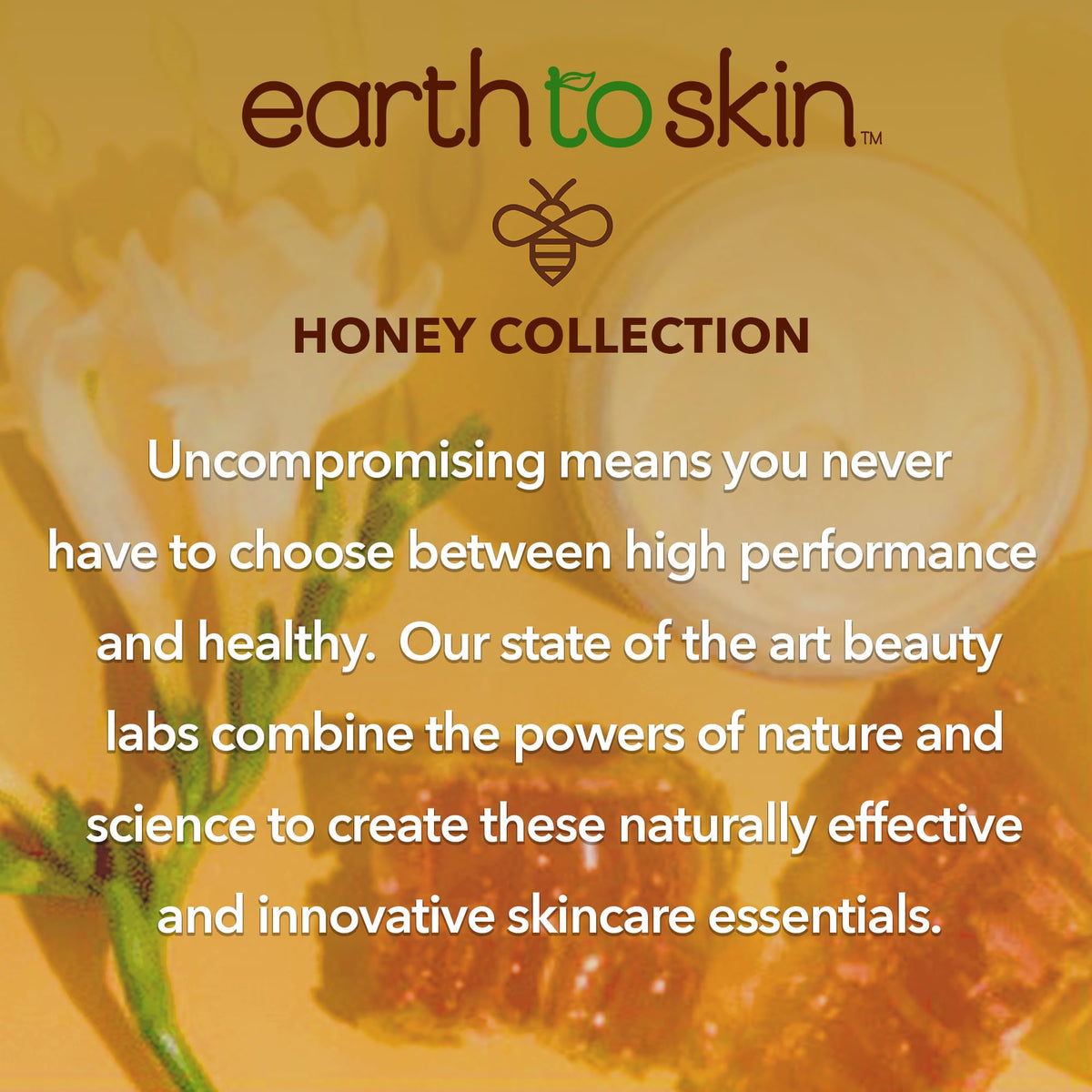 Earth To Skin ingredient label close-up highlighting manuka honey benefit