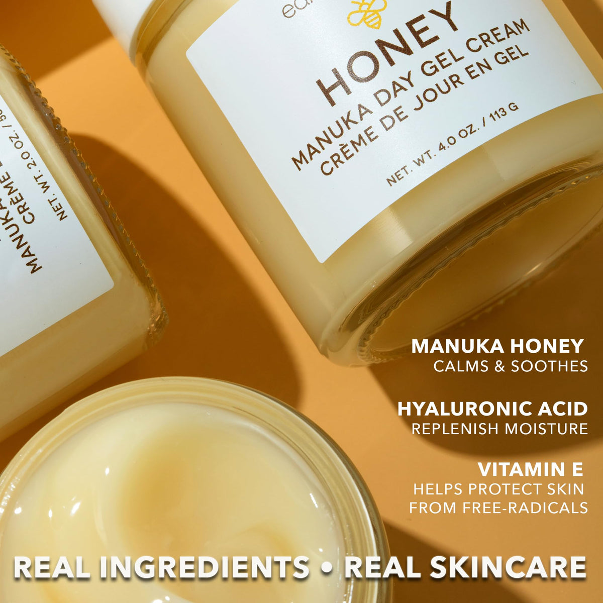 Earth To Skin close-up of gel-cream texture illustrating quick absorption benefit