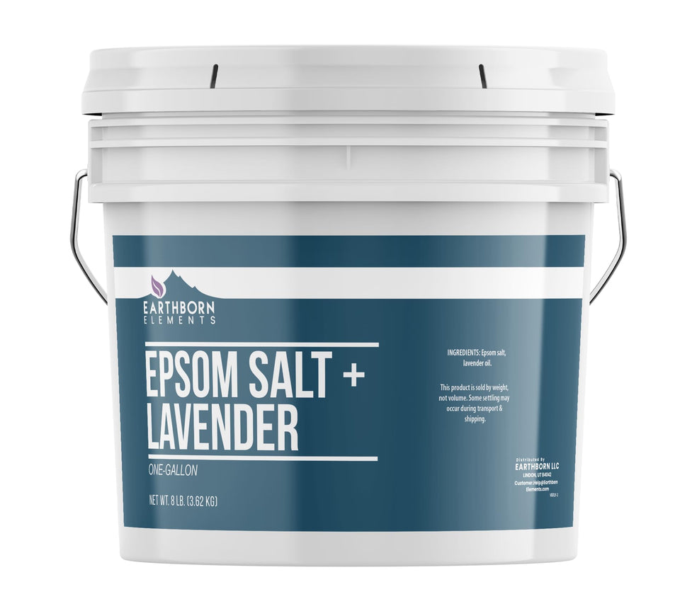 Earthborn Elements front packaging showing gallon container and lavender branding benefits clarity