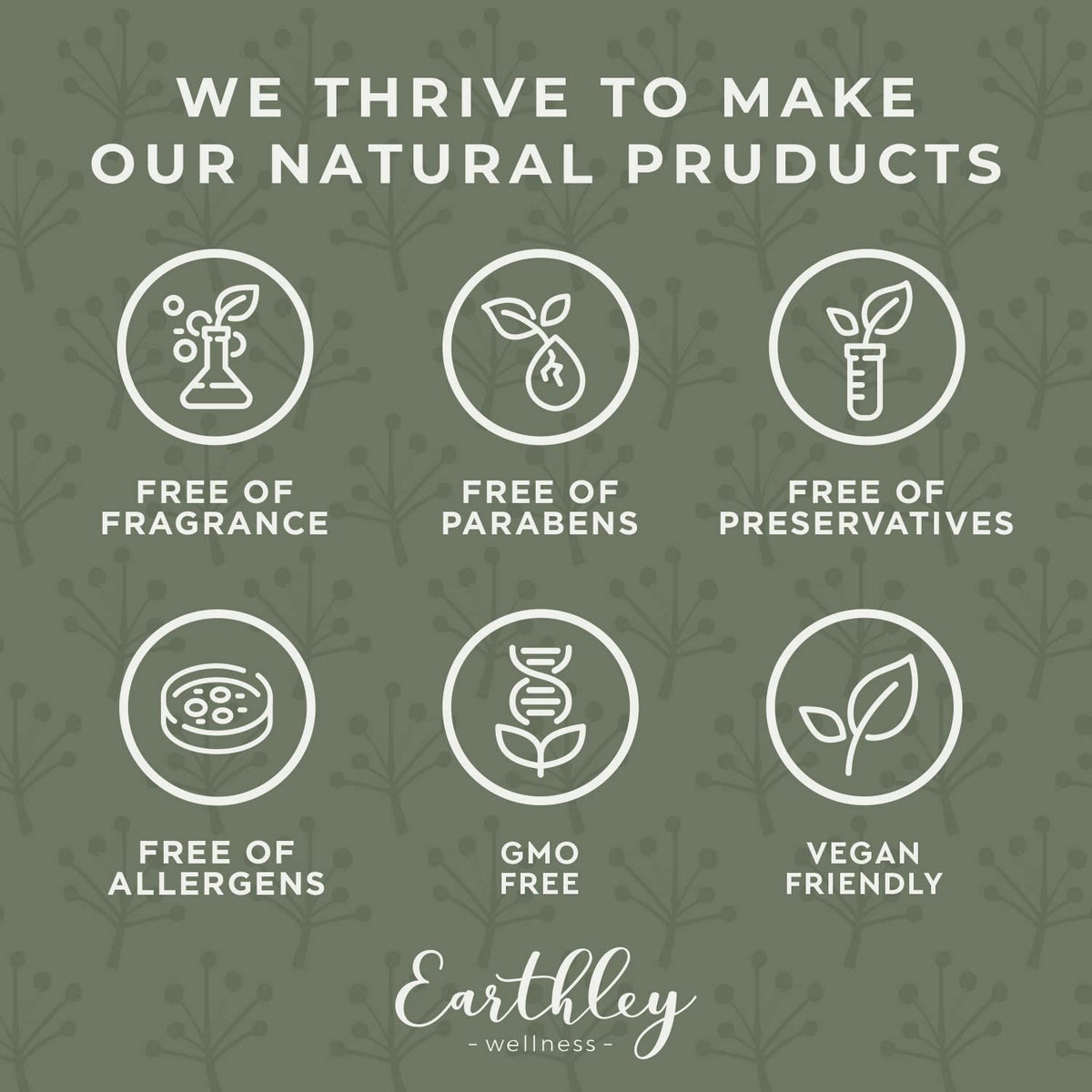 Earthley Wellness botanical ingredients staged to show natural sourcing benefits