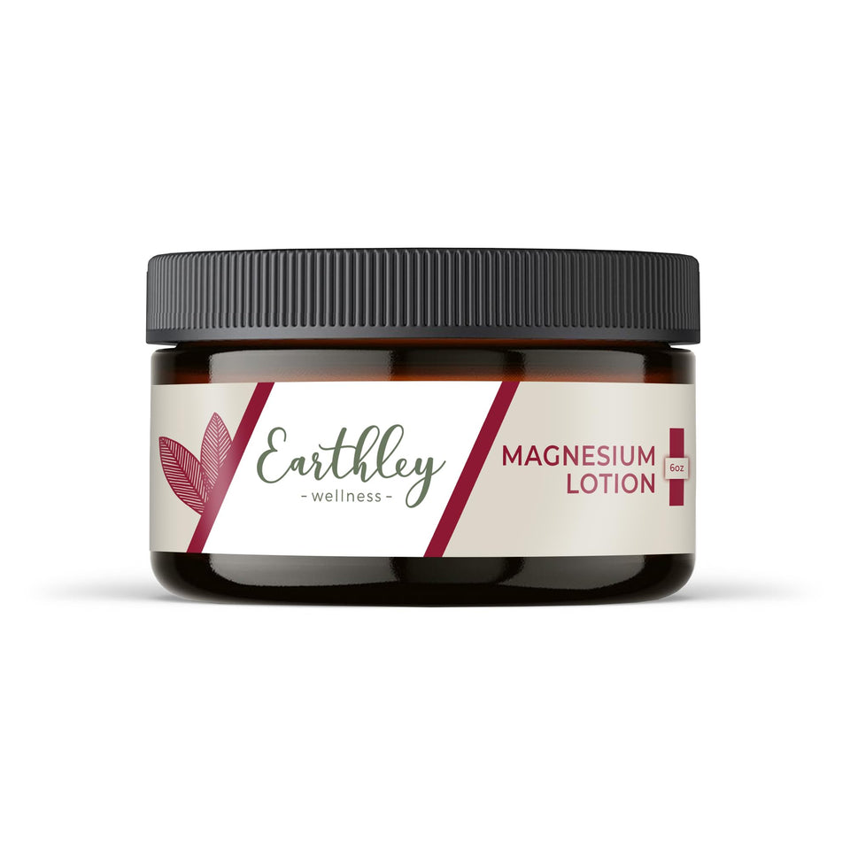 Earthley Wellness jar front view showing label and lavender scent benefit