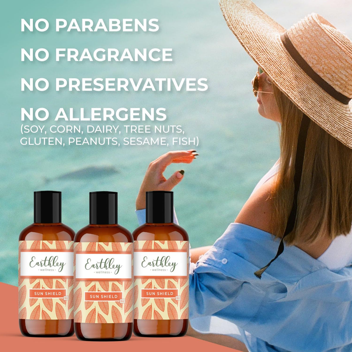 Earthley Wellness applying lotion to forearm to soothe and hydrate skin benefit